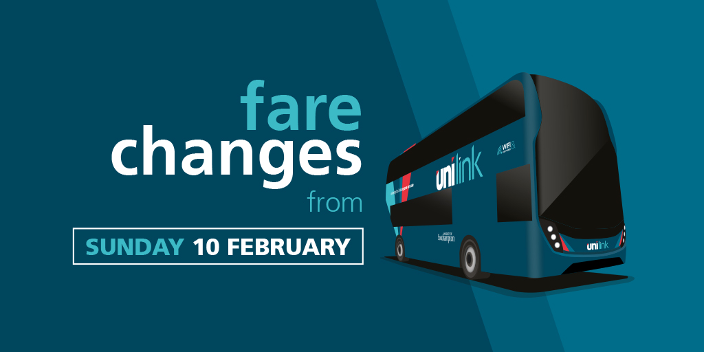 Fare changes from Sunday 10th