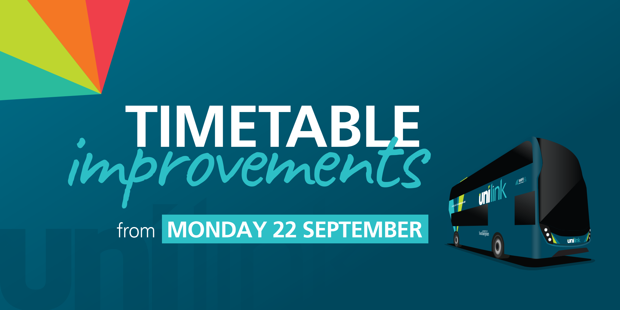 timetable improvements from Monday 22 September