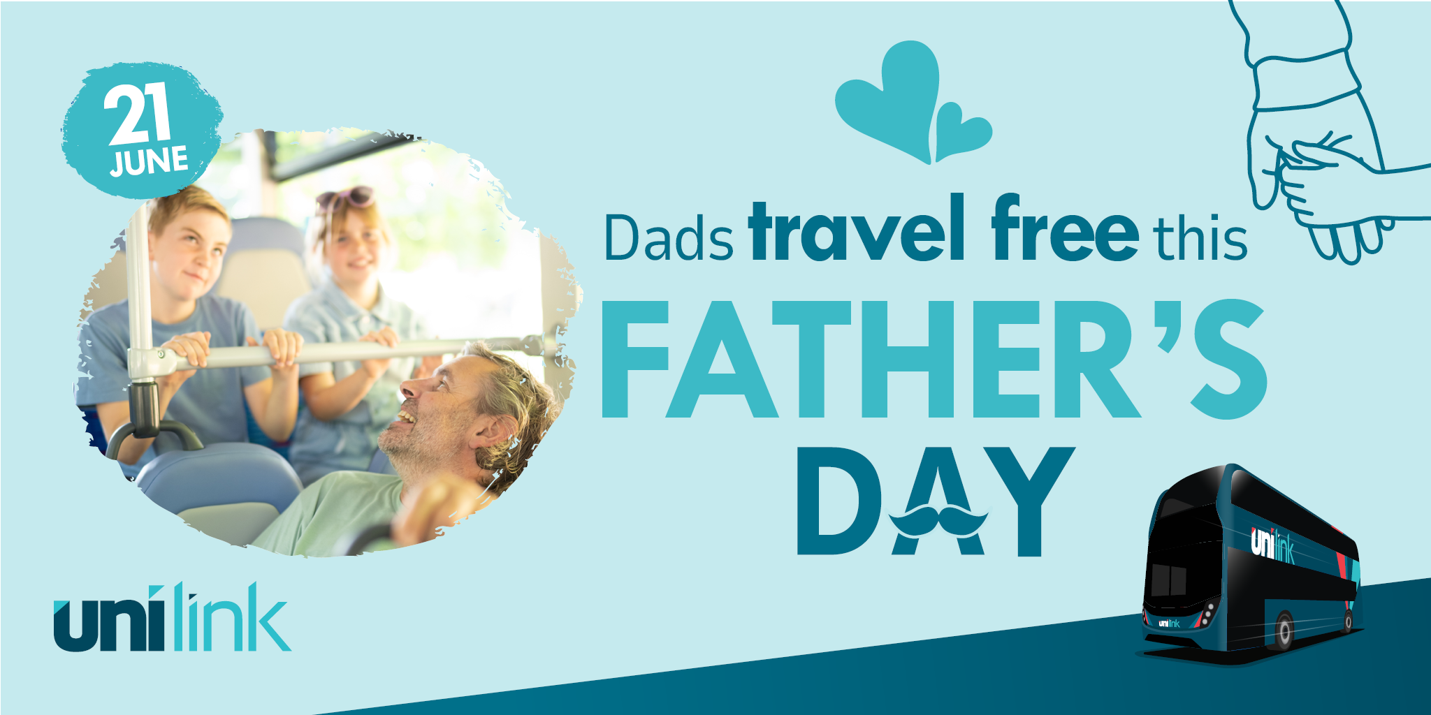 Dads travel free this Father's day